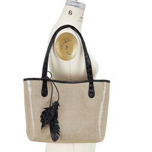 NANCY GONZALEZ Tote w/ Crocodile Trim